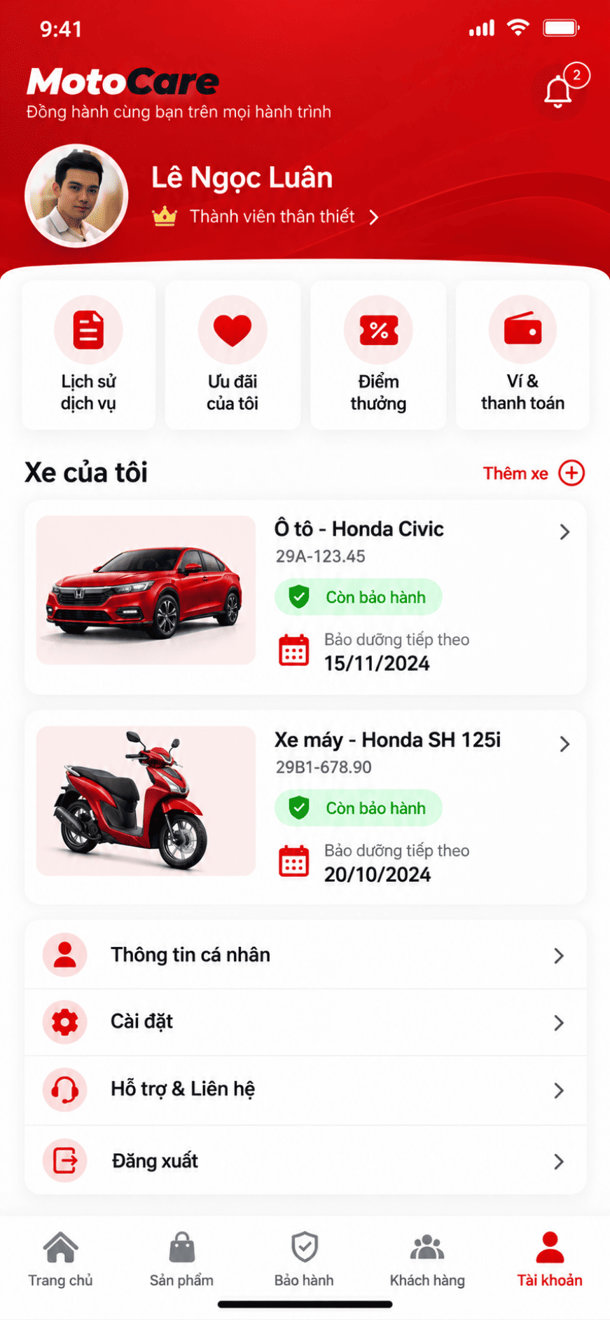 App ô tô / Xe máy